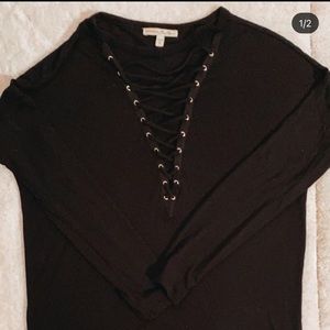 Black long sleeve top